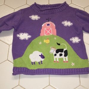 Second Step 18 months purple farm sweater 3/$10